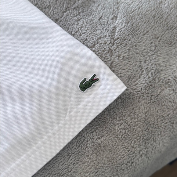 Lacoste White Polo Shirt with Green Crocodile Logo - Picture 3 of 6